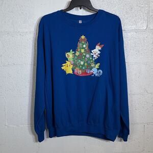 Fifth Sun Men's Tree Crew Fleece Pullover Sweatshirt - Royal XXL $45